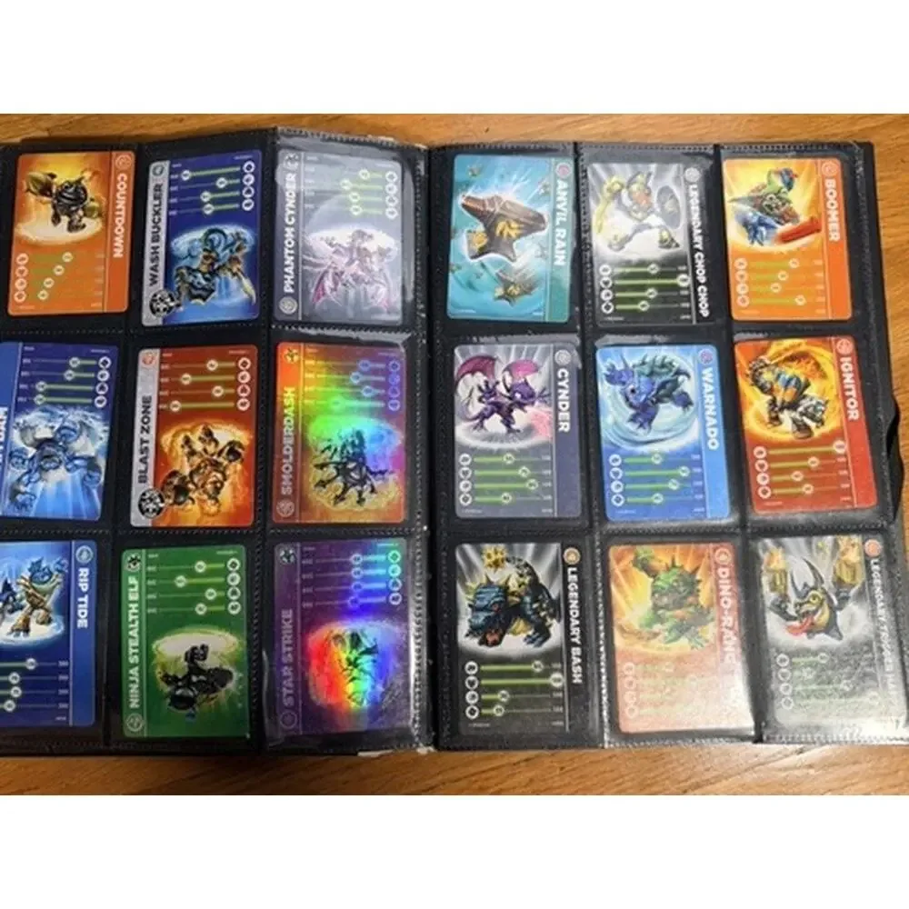 Large Skylanders Super Mario Nintendo Trading Card Collection Binder 100+ Cards